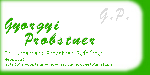 gyorgyi probstner business card